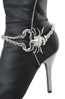 Women Western Boot Bracelet Silver Metal Chains Bling Anklet Shoe Charm Scorpion