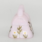 Signed Mosser Art Glass Hand Painted Purse Daisy Floral Design Trinket Box Pink