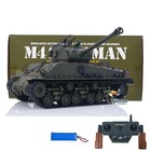 1 16 Rc Tank Sherman M4a3 E8 Fury Edition 360  turret Ir Bb Smoke Road Wheels