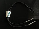 Vintage Signed Bell Trading Post  Sterling Silver 4 Round Turquoise  Bolo Tie