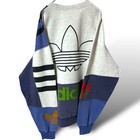 Vintage 80s Adidas 3 Stripes Crazy Patchwork Crewneck Sweatshirt Xl