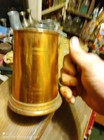 Made In England Copper  brass  Beer Mug Tankard Breweriana Old Style Mug Vintage