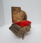 Gorgeous Antique Vintage Grand Piano Musical Jewellery Box - With Key