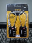 2 Pack Tsa Approved Luggage Locks  Combination Travel Cable Padlock  3-digit