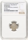 Crusaders Jerusalem Baldwin Iii 1143-1163 Ad  Knights Templar Denier Coin Ngc Xf