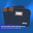 Waterproof Cash Bag With Key Lock  2 Pack Money Pouch Bank Deposit Bag 11 X 8   