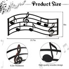 Music Notes Wall Decor Wooden Musical 15 8 X 7 9 X 0 2 Inches  Black