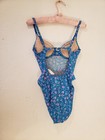 Vtg 90s One Piece 80s Bathing Suit Sz S Underwire Citrus High Cut Floral As Is