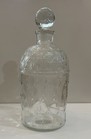 Vtg Guerlain Paris France  Embossed Bee  Glass Perfume Bottle With Stopper 1960s