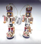 X2 Nwt Gingerbread Nutcracker Wooden Christmas Ornaments By Kurt Adler