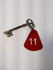 Avallon Hotel Vintage Skeleton Room Key Fob With Key France  11 Very Rare
