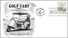 The Golf Cart  - Faux-fdc Artistamp cinderella artcraft - W extra Stamp Pair