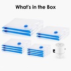 Heavy Duty Reusable Vacuum Seal Bags Space Saving With Electric Pump 11pack New
