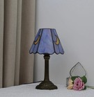 Vintage Tiffany Style Moon Stained Glass Table Lamp Bedside Decor Night Light