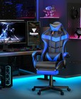 Ergonomic Gaming Chair With Footrest  Height Adjustable Computer Office Seat