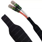 240 600 Inches Black 2 1 Heat Shrink Braided Sleeve Cable Sheath Fabric Tubing