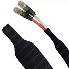 60 264 Inches Black 2 1 Heat Shrink Braided Sleeve Cable Sheath Fabric Tubing