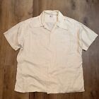 Vintage 1950s Topcraft Shirt Loop Collar Sanforized Atomic Cotton 50s Mens Xl