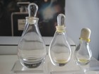   3pc Vintage 197 80s  glasstop Mini Parfum Pure Perfume Halston Elsa Peretti