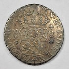 1760 Mo Mexico Silver 8 Reales Pillar Dollar Genuine Plugged Colonial  v988