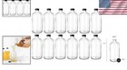 Clear Glass Bottles 32oz - Set Of 12 With Airtight Caps
