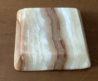 Hand Carved Marble Onyx Natural Stone Ashtray Mid Century Vintage Retro