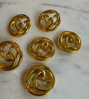 Stamped Lot Of 6 Designer Gold Button