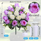 Set Of 2 Artificial Cemetery Flowers With Vase grave Memorial Flowers artificial
