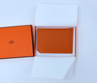 New Herm  s Orange Epsom Tarmac Passport Holder With Box Hermes