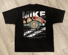 Custom Men   s Mike Tyson Big Face Heavyweight Champion Black Boxing Shirt Size Xl