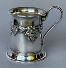 Handsome Old Sheffield Fused Silver Plate C1780s-1820s Tankard Mug Grape Vine