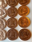 Lot Of  20  Bald Eagle 1 Troy Oz  999 Fine Copper Rounds