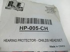 Racing Electronics Hp-005-ch Hearing Protector Child Size Red  jj 