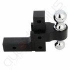 Tow Trailer Hitch Black 2 Ball Towing 2 Inch Receiver Adjustable New