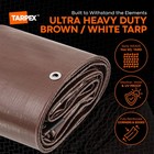 Tarpex - 20 Mil Brown White Ultra Heavy Duty Poly Tarp