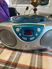 Sylvania Srcd243m Portable Cd  Am fm cdradio Boombox Aux In Blue Silver