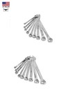 Sae Standard   Metric Mm Combination Wrench 18 Piece Set 12pt box End Carry Case