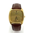  a3m  Seiko Classic Quartz Gold Tone Square Vintage Watch 7820  m6 