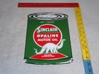 Vintage Sinclair Opaline Motor Oil Dino Dinosaur  11  Quart Porcelain Metal Sign