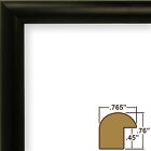Craig Frames  75 Inch Wide Bullnose Satin Black Poster Frames   Picture Frames