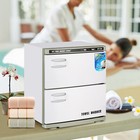 32l Double-decker Hot Towel Cabinet Warmer Uv Sterilizers Beauty Salon Equipment