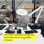 Lightview Pro 6 Wheel Rolling Base Magnifying Floor Lamp - Magnifier Bright Led