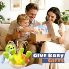 Baby Bath Toys  Rechargeable Turtle Bath Toy Sprinkler For Toddler With 5 Rin