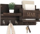 Lki Mail Organizer For Wall Mount     Key Holder With Shelf Includes
