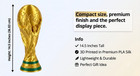 Fifa World Cup 2026 Trophy Replica Full Size 1 1 Gold 14 5  36cm Statue Soccer