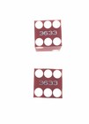 Older Pair Stardust Casino Las Vegas Red Matching Number 3633 Craps Dice 3113-q