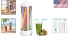 Straw Holder Dispenser And 100 Pcs Straws Plastic Drinking Straw Organizer Co   