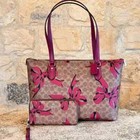 Coach Gallery Bow Signature Tote Handbag Wallet Options Rare Nwt Authentic Pink