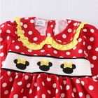 New Boutique Minnie Mouse Girls Smocked Embroidered Tunic Outfit Set