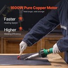 Hot Air Plastic Welder 1600w Pvc Tpo Vinyl Heat Gun Torch   9 Accessories